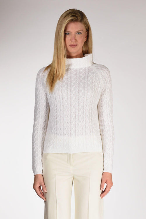 Maglia Treccia Bianco Donna - 2