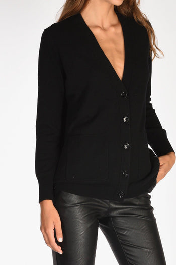 Maglia Cardigan Nero Donna - 3