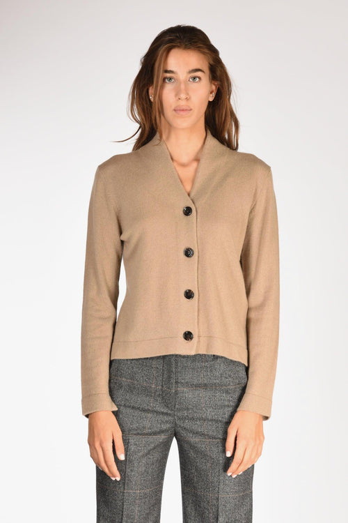 Maglia Cardigan Beige Scuro Donna - 2