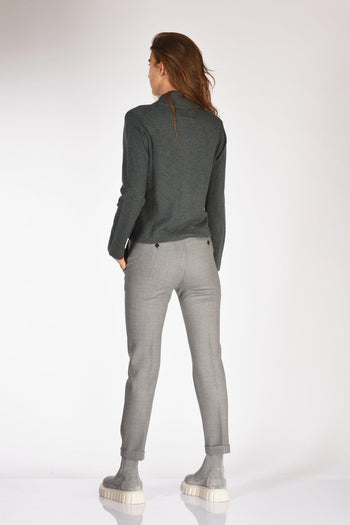 Maglia Cardigan Grigio Fango Donna - 5