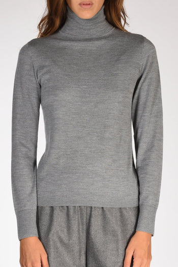 Collo Alto Maglia Grigio Donna - 3