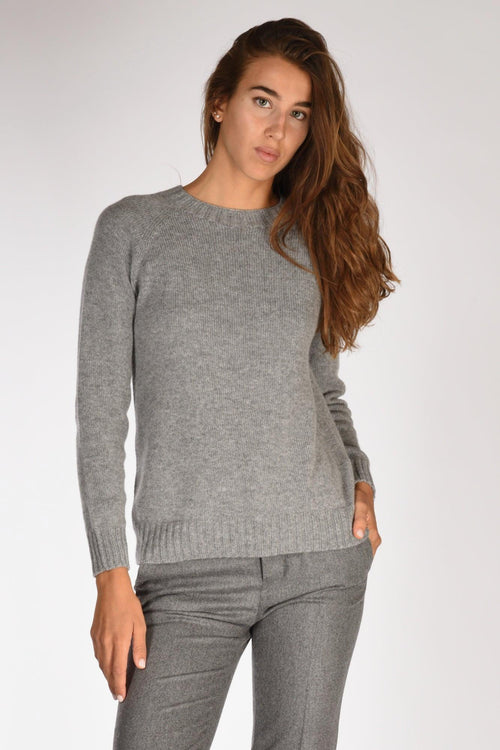 Maglia Girocollo Grigio Scuro Donna