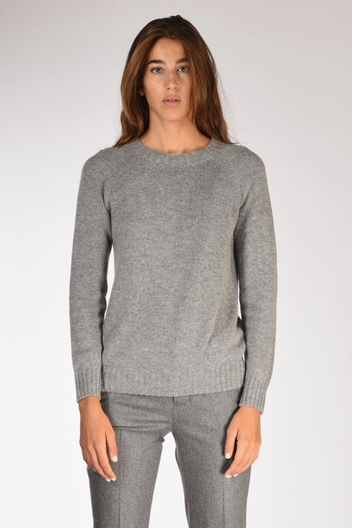 Maglia Girocollo Grigio Scuro Donna - 2