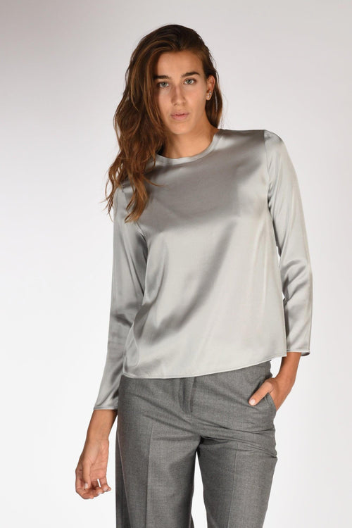 Maglia Seta Grigio Donna