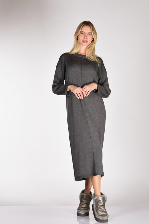 Abito Di Maglia Grigio Donna