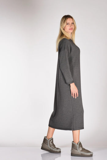 Abito Di Maglia Grigio Donna - 4