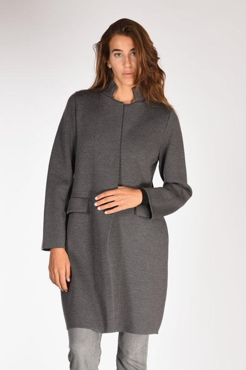 Cappotto Maglia Grigio Donna