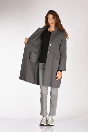 Cappotto Maglia Grigio Donna - 6