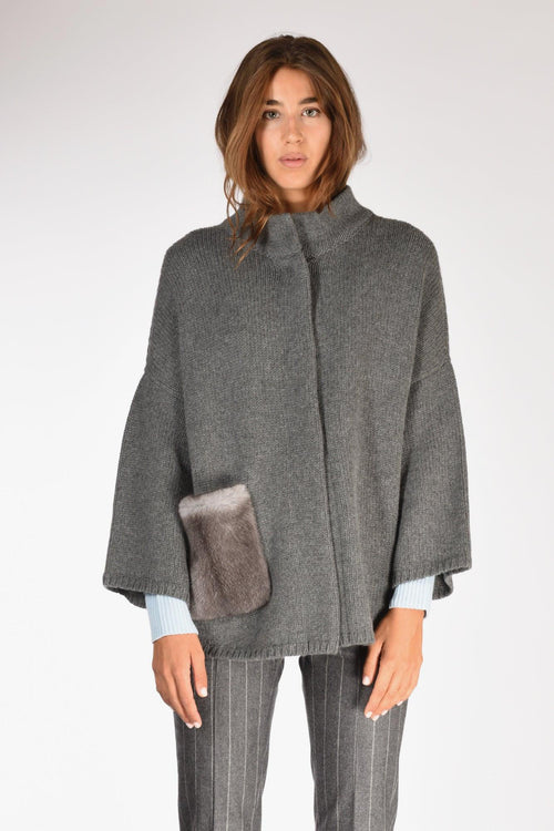 Poncho Grigio Donna - 2