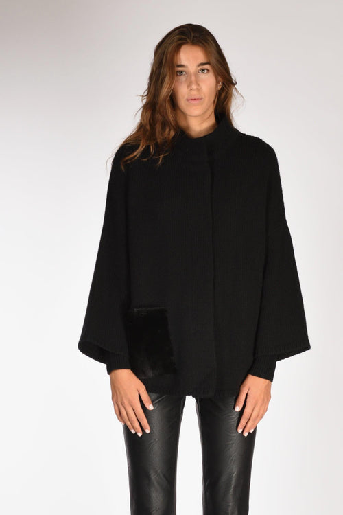 Poncho Nero Donna - 2