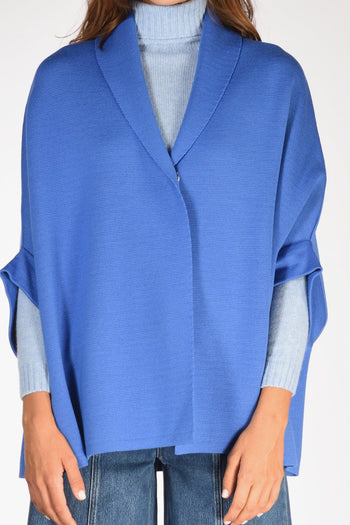 Cappa Maglia Blu Chiaro Donna - 3