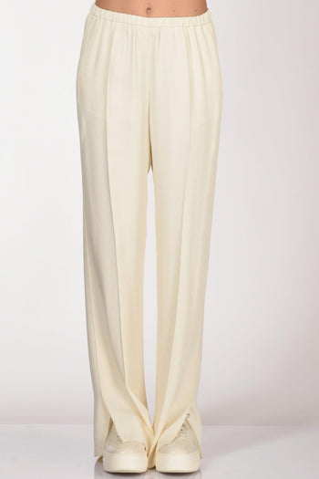 Pantalone Elastico Bianco Naturale Donna - 3