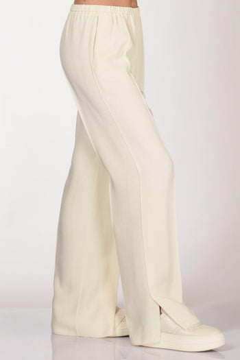 Pantalone Elastico Bianco Naturale Donna - 5