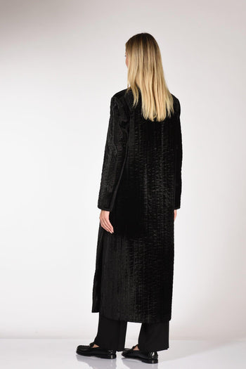 Cappotto Velluto Nero Donna - 6