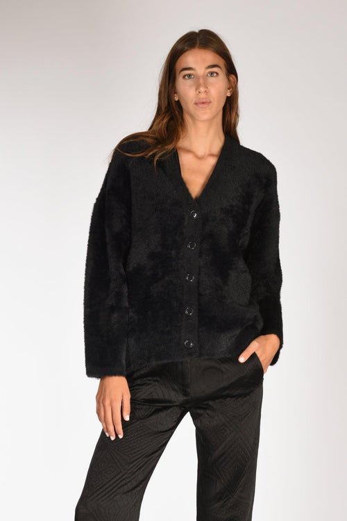 Cardigan Ecofur Nero Donna