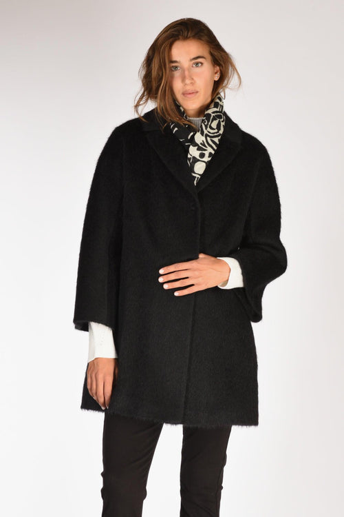 Cappotto Colletto Nero Donna