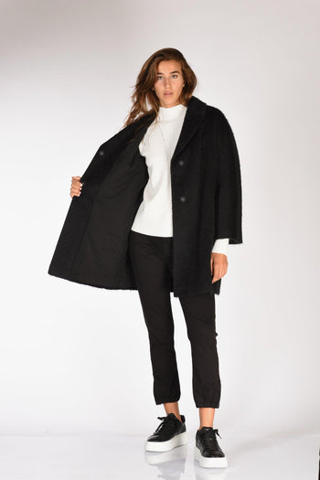 Cappotto Colletto Nero Donna - 6