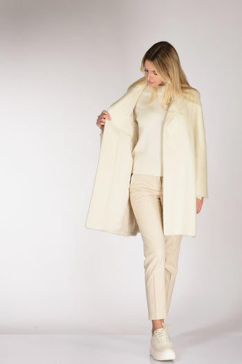 Cappotto Colletto Bianco Naturale Donna - 6