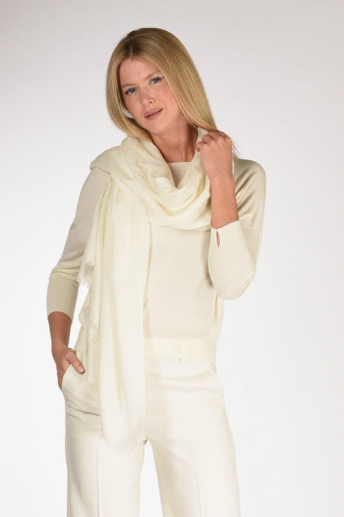 Sciarpa Bianco Latte Donna