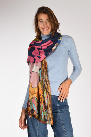 Sciarpa Stampata Multicolor Donna - 15