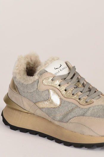 Sneakers Qwark Beige/grigio Donna - 4