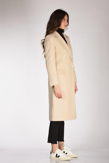 Doppiopetto Lungo Beige Chiaro Donna - 4