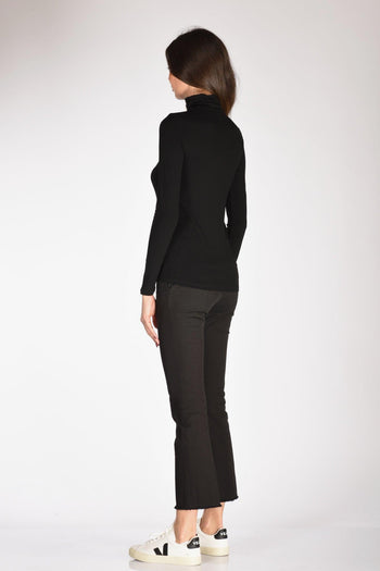 Paris Maglia Collo Alto Nero Donna - 5