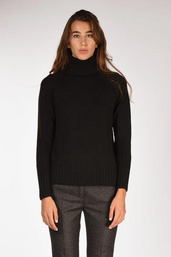 Maglia Collo Alto Marrone Donna - 2