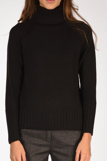 Maglia Collo Alto Marrone Donna - 3