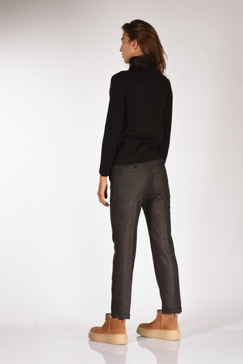 Maglia Collo Alto Marrone Donna - 5