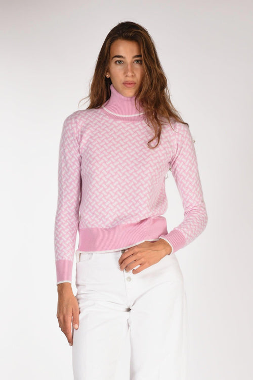 Maglia Biscottino Rosa/bianco Donna