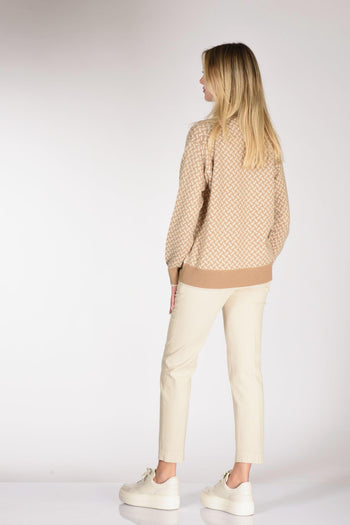 Maglia Biscottino Beige Scuro/beige Chiaro Donna - 5