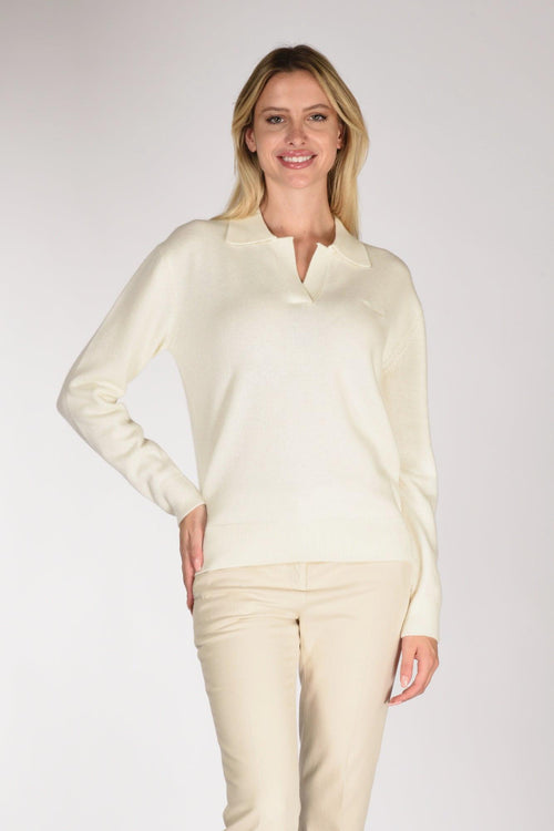 Saint Barth Maglia Eze Bianco Naturale Donna