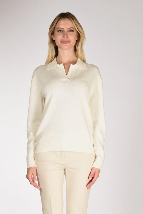 Saint Barth Maglia Eze Bianco Naturale Donna - 2