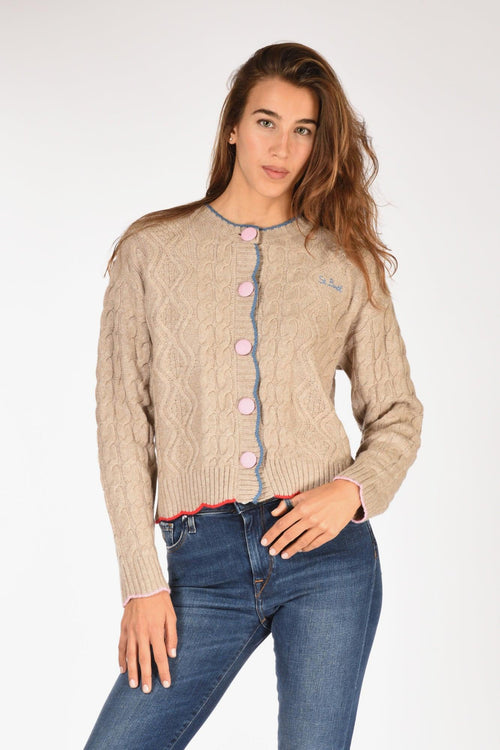 Saint Barth Cardigan Mallery Beige Donna