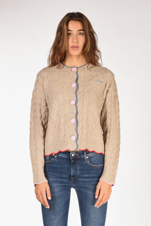 Saint Barth Cardigan Mallery Beige Donna - 2