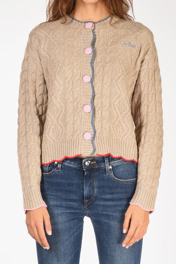 Saint Barth Cardigan Mallery Beige Donna - 3