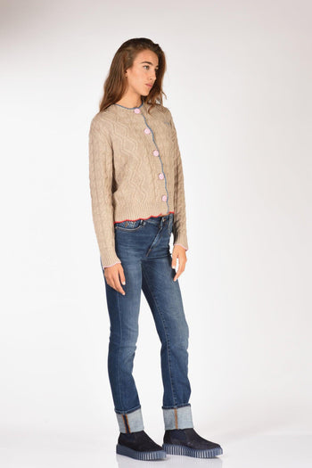 Saint Barth Cardigan Mallery Beige Donna - 4