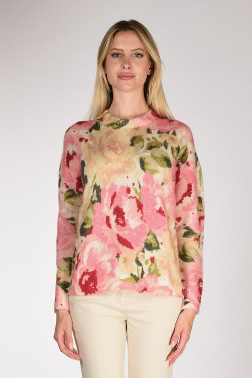 Saint Barth Maglia Louise W Bianco/rosa/verde Donna - 2