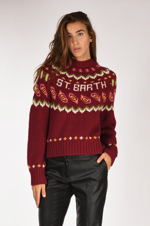 Saint Barth Maglia Kyla Bordeaux Donna