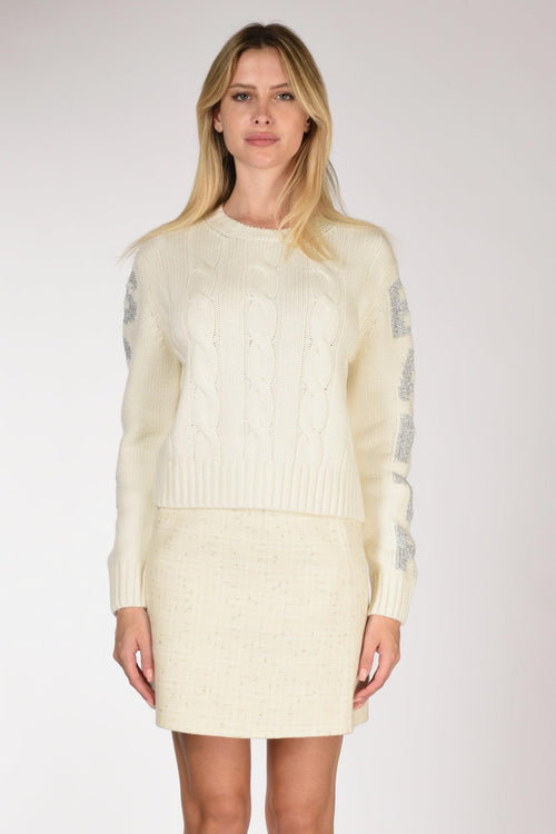 Saint Barth Maglia Malmo Bianco Naturale Donna - 2