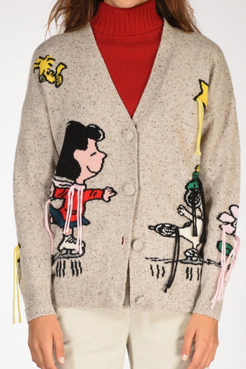 Saint Barth Cardigan Sasi Beige/multicolor Donna - 3