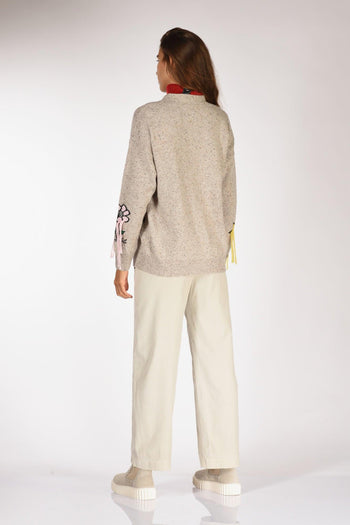 Saint Barth Cardigan Sasi Beige/multicolor Donna - 5