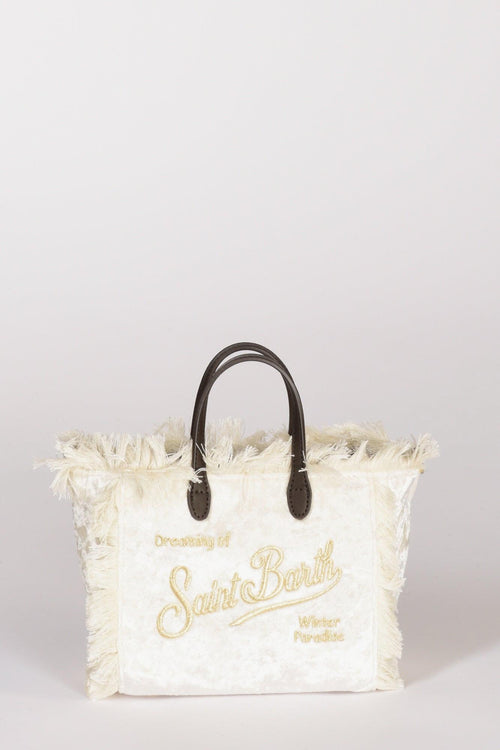 Saint Barth Borsa Vanity Mini Bianco/oro Donna