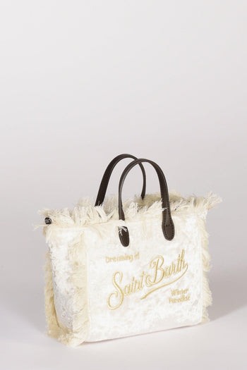 Saint Barth Borsa Vanity Mini Bianco/oro Donna - 3