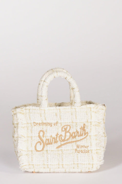 Saint Barth Borsa Vanity Mini Bianco Naturale Donna