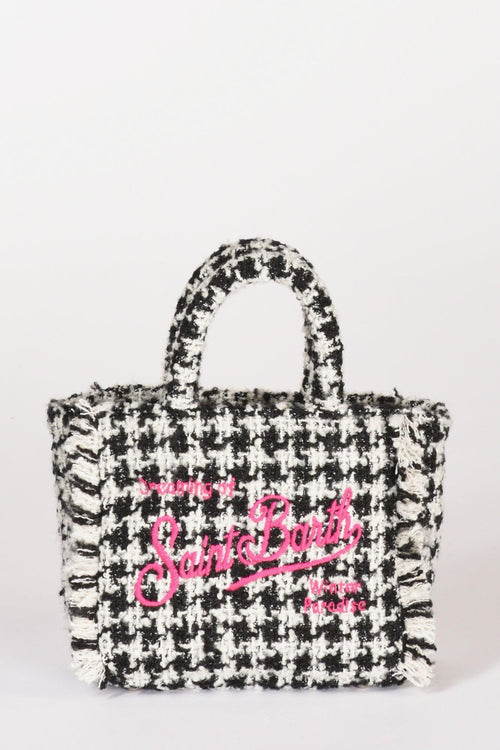 Saint Barth Borsa Vanity Mini Bianco/nero/fucsia Donna