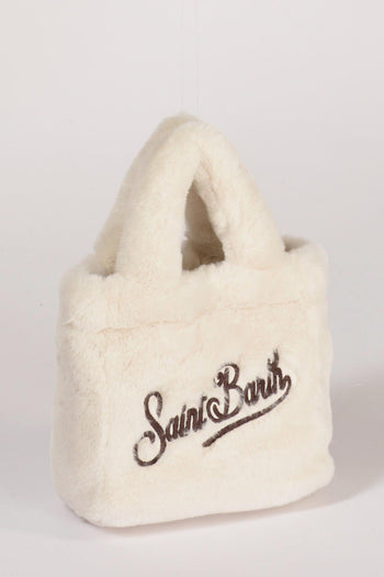 Saint Barth Borsa Vanity Mini Bianco Naturale Donna - 3