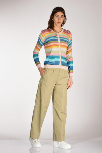 Pantalone Elastico Verde Salvia Donna - 2