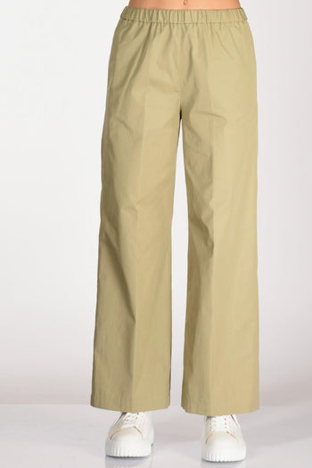 Pantalone Elastico Verde Salvia Donna - 3